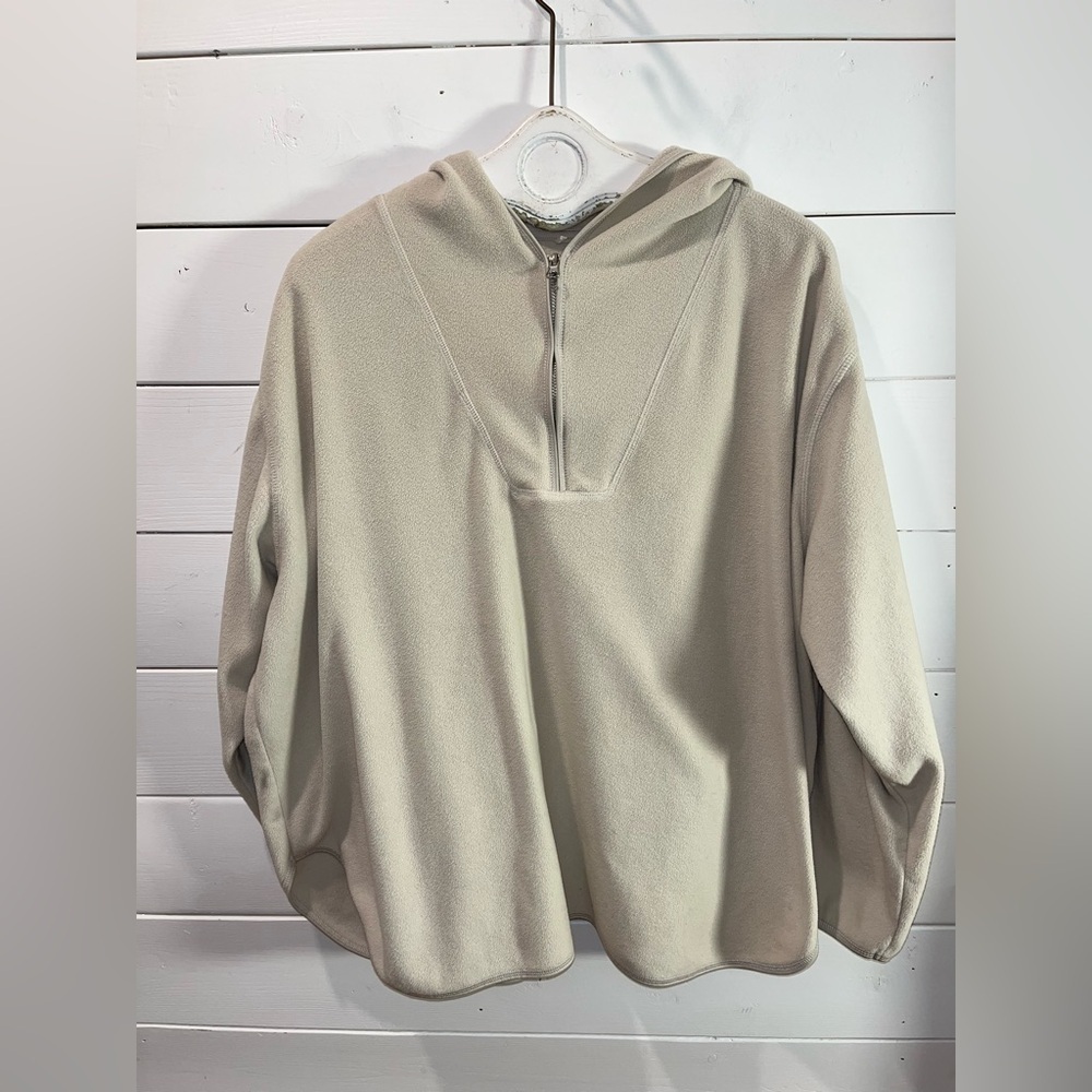 Beige Half-Zip Hoodie – Size 2X (see measurements) - Picture 4 of 8